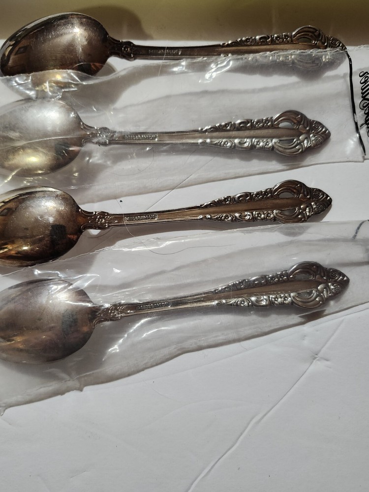 4 Reed & Barton Supersilver 6" Spoons Flatware Silverplate