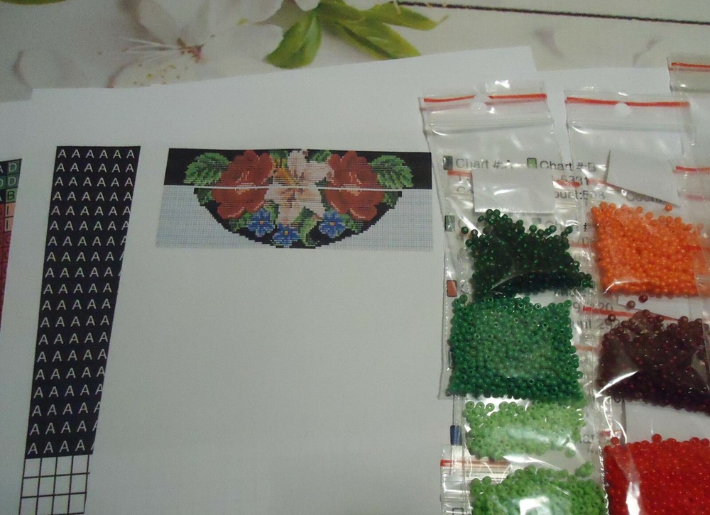 Kit for making a necklace gerdan. Beading Loom Pattern. #1