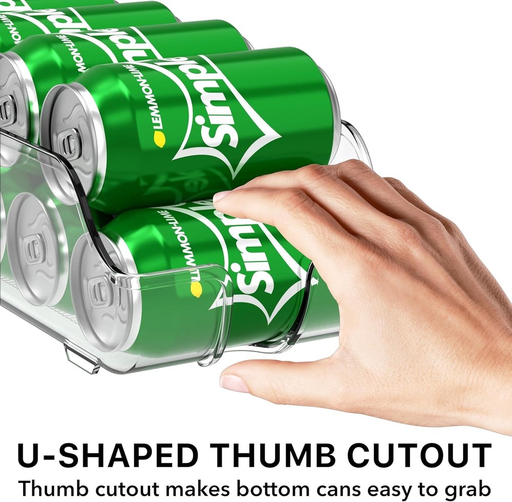Space-Saving Soda Can Organizer for Refrigerator – Holds 12 oz Cans Effortlessly