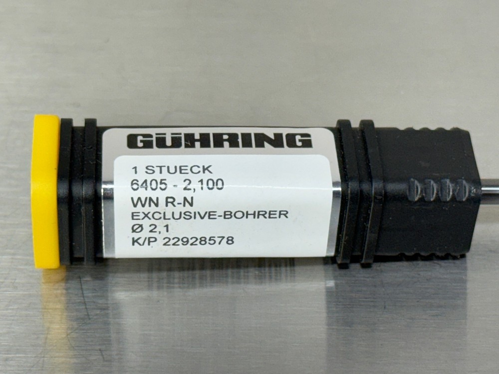 Guhring 2.10mm Solid Carbide Drill 5xD Coolant Through 6405 Micro Exclusive