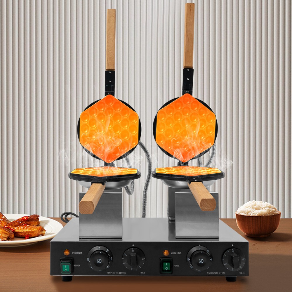 Double-head Commercial Waffle Making Machine Honeycomb Egg Waffle Making Machine