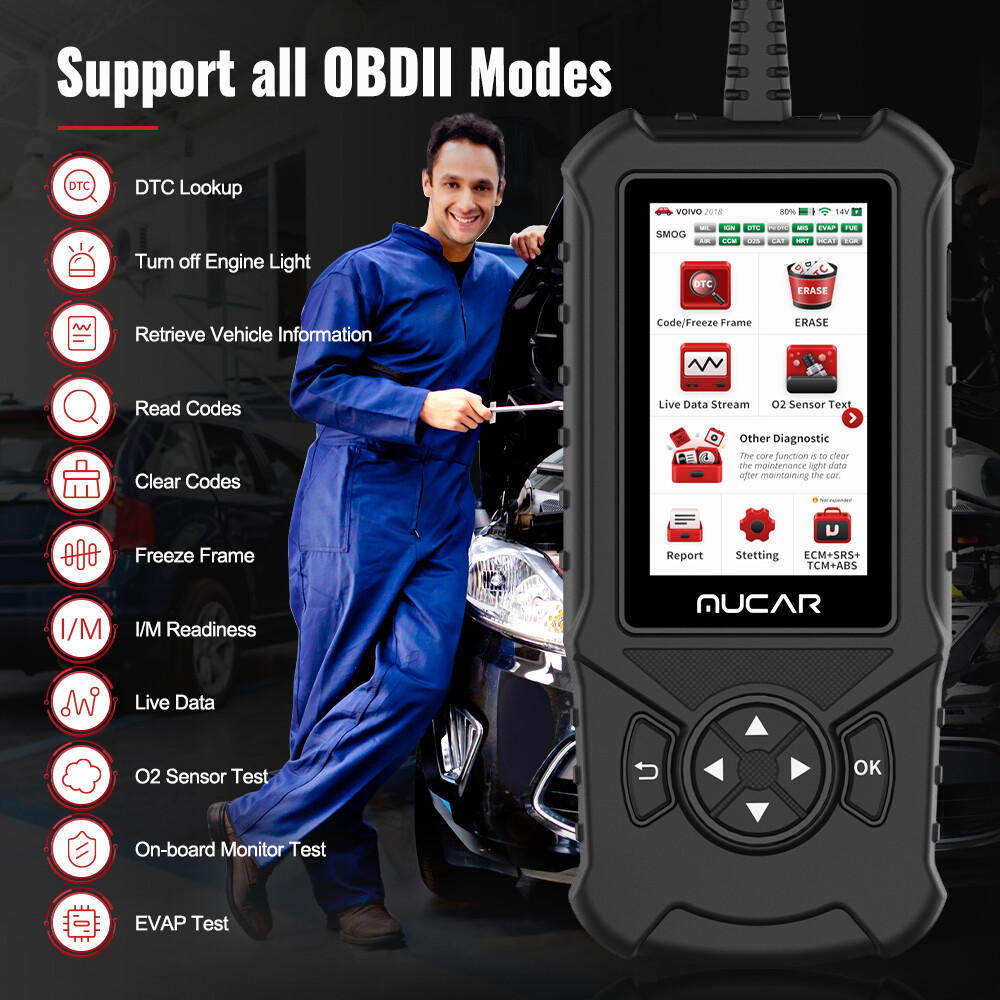 MUCAR OBD2 Code Reader Auto Diagnostic Scanner Car Diagnostic Tool Check Engine