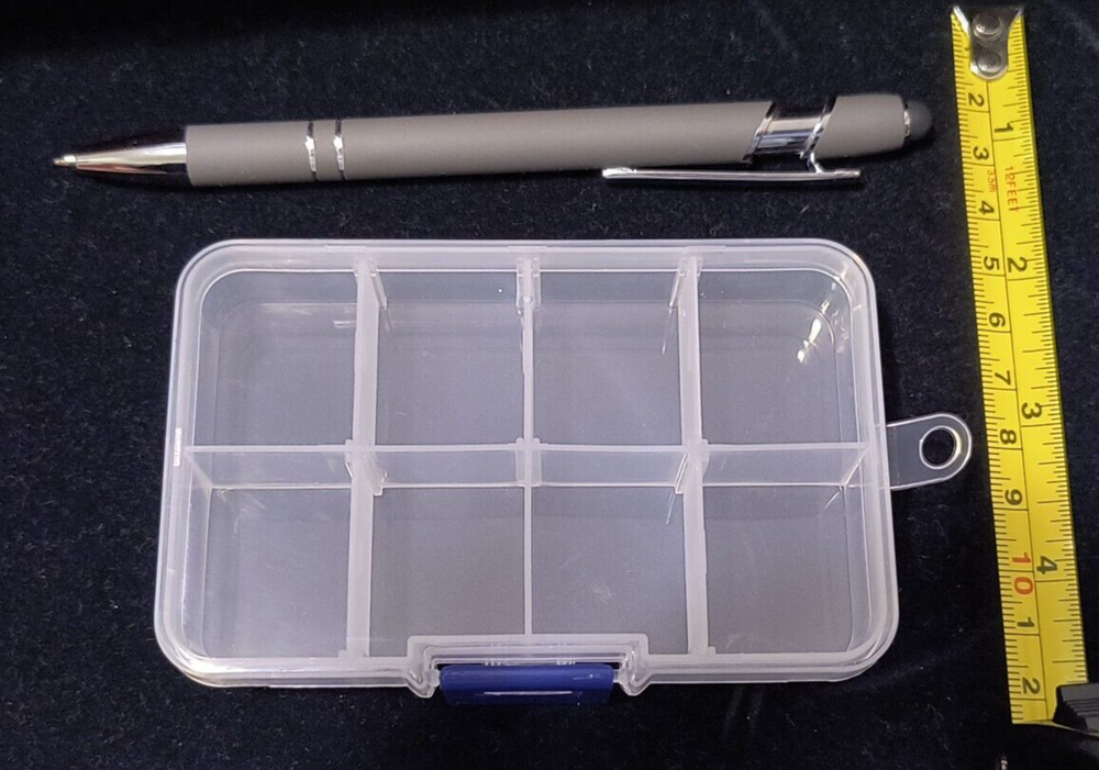 3-Pack Clear 8-Grid Plastic Box Organizer Bead Components DIY Jewelry Storage