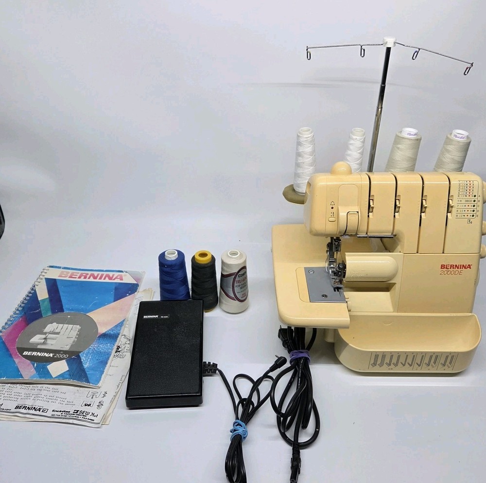 Bernina 2000DCE Sewing Machine Serger Vintage WORKS With String .