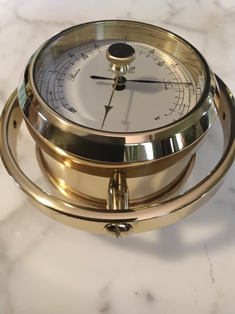 Weems and plath skipjack gimbal clock barometer
