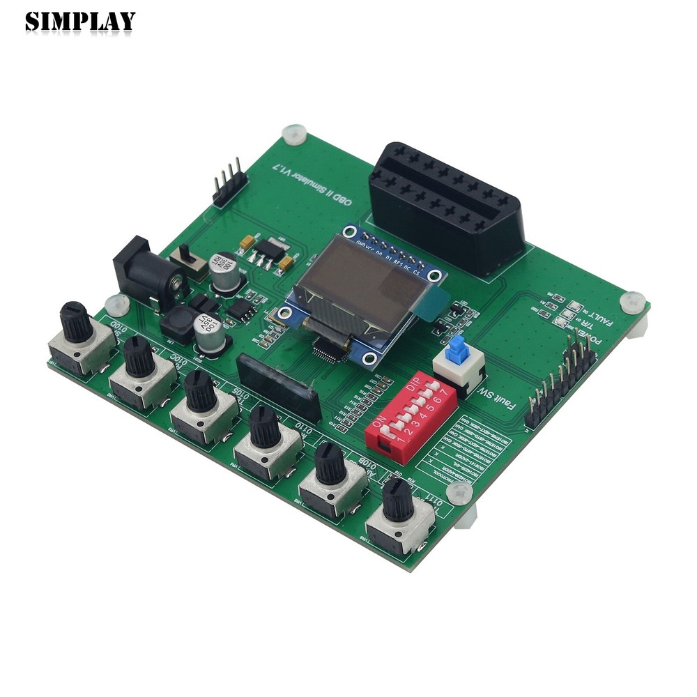 OBD II Simulator OBD2 ECU Simulator with 0.96" 128*64 OLED Screen