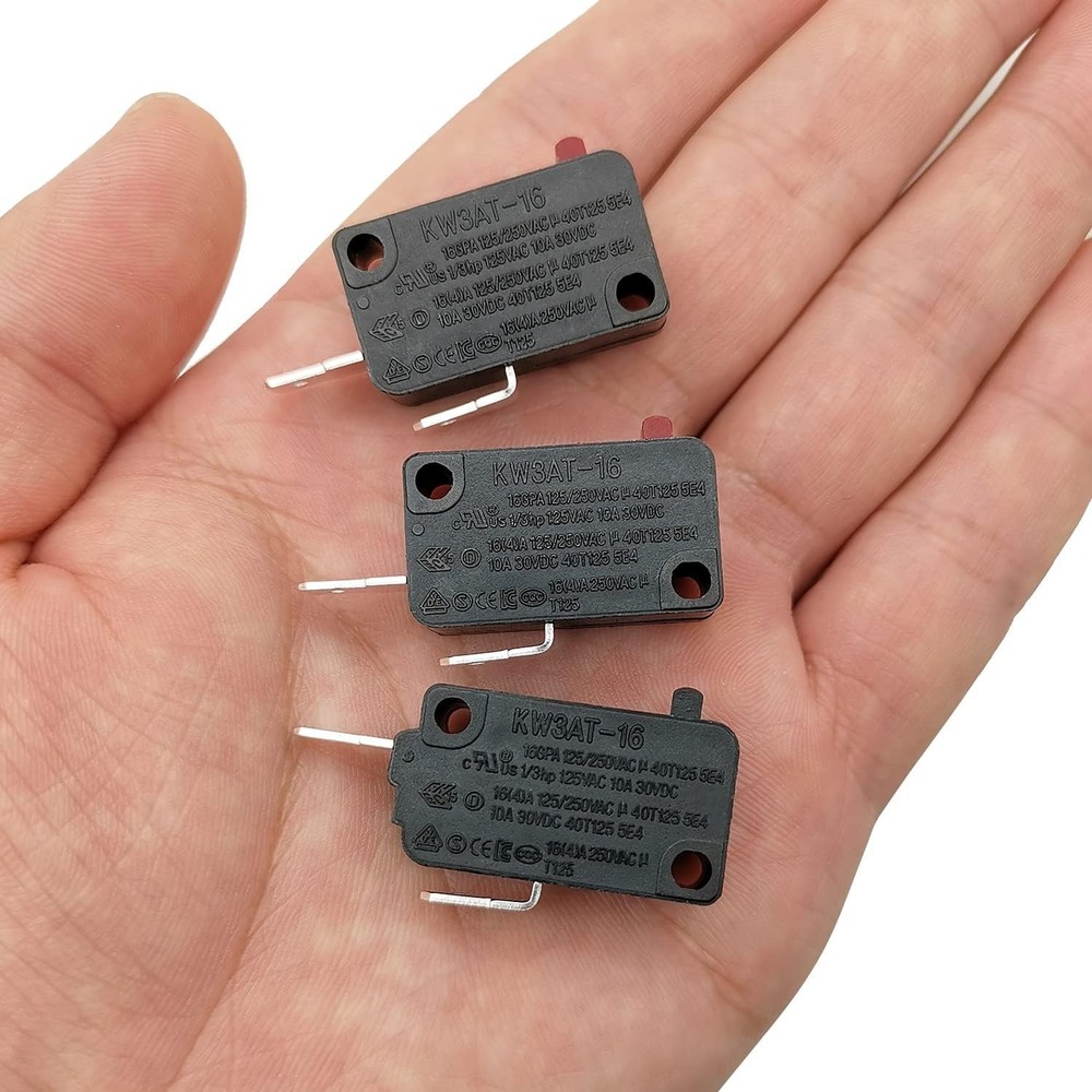Durable Microwave Door Switch Replacement - 16A 125VAC, Quick Connect Version