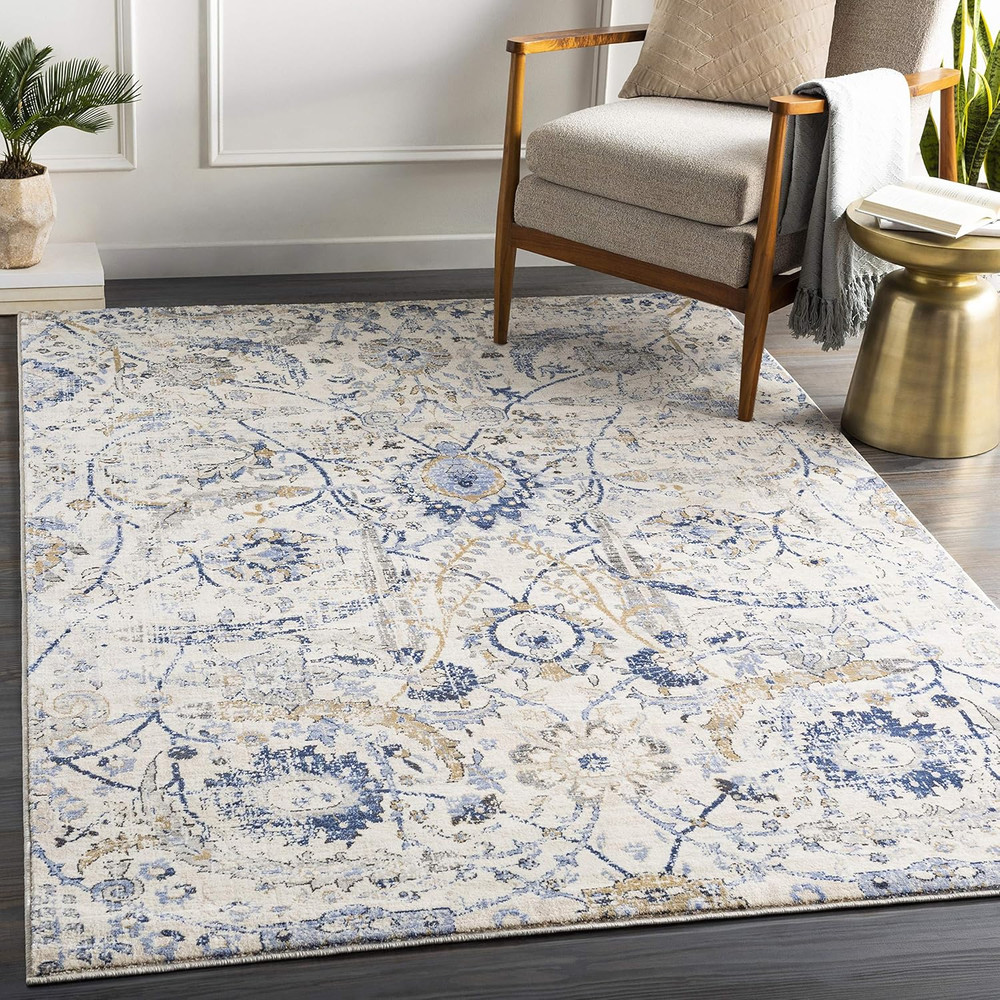 Inkeri Navy Traditional Area Rug 4'3" x 5'7" Updated Design