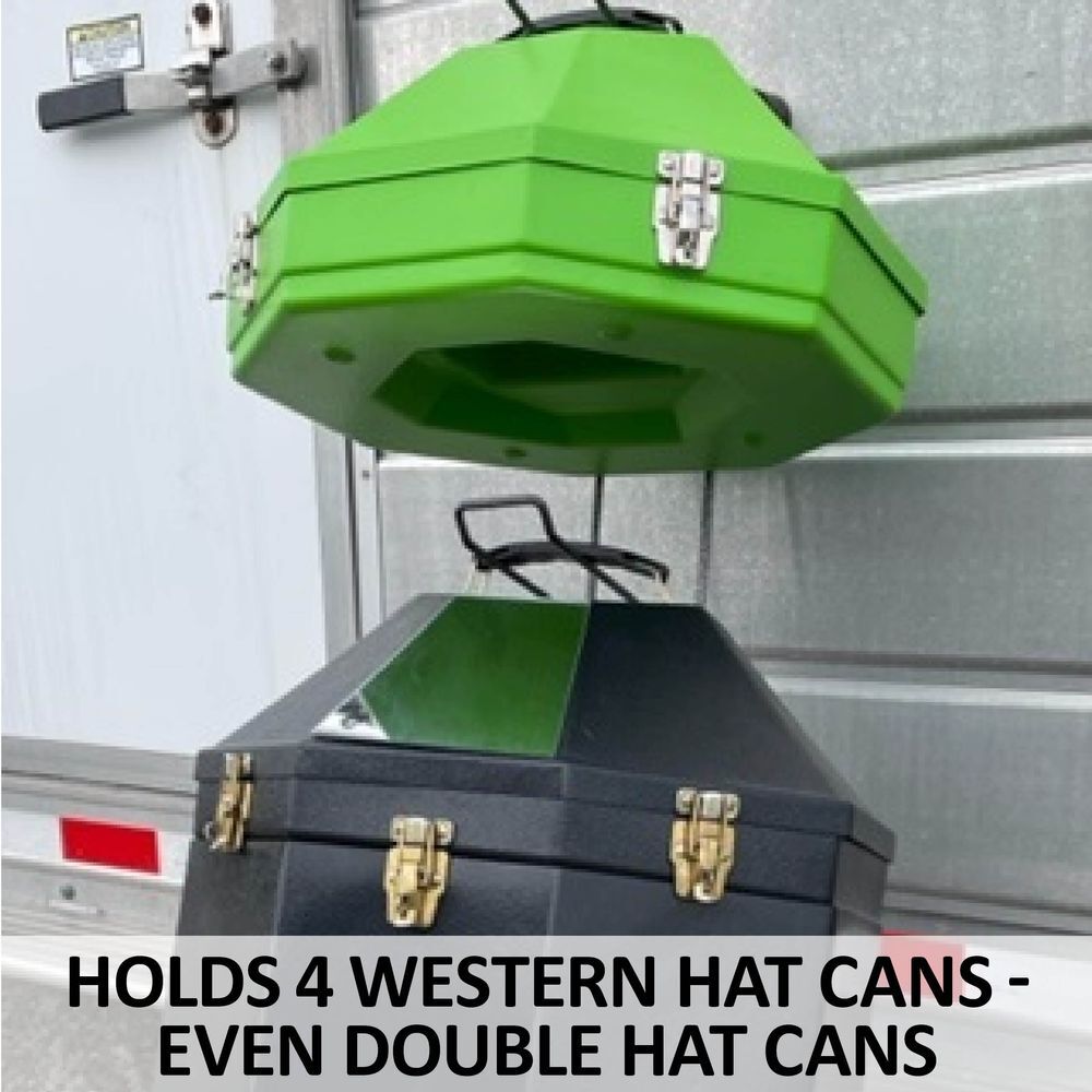 Easy-Up Pro Fold Down Hat Can Rack | Portable & Space-Saving | Color Gray