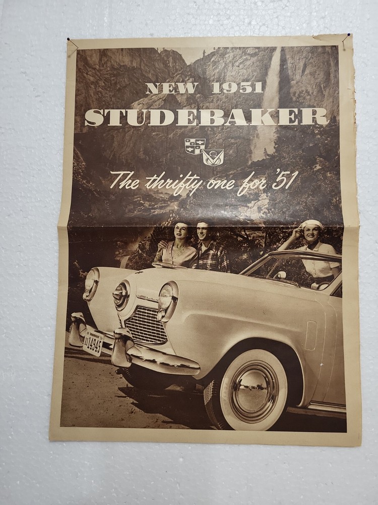 VTG STUDEBAKER 1951 8 PAGE ADVERTISEMENT ALL MODELS