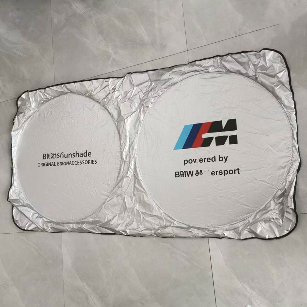For BMW M Car Front Rear Windshield Sun Shade Shield Cover Visor Block Foldable
