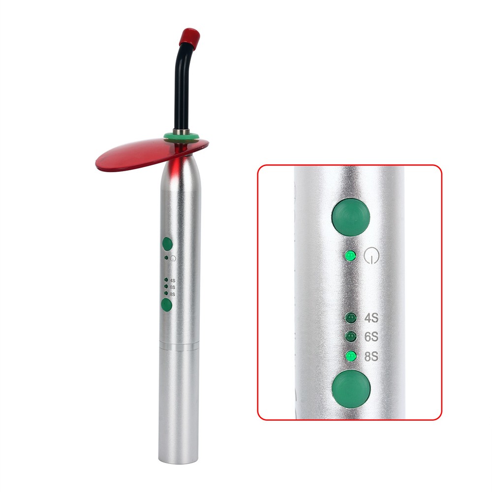 Cordless Dental LED Curing Light 1 Second Cure Lamp 2000mw/c㎡ 3 working modes