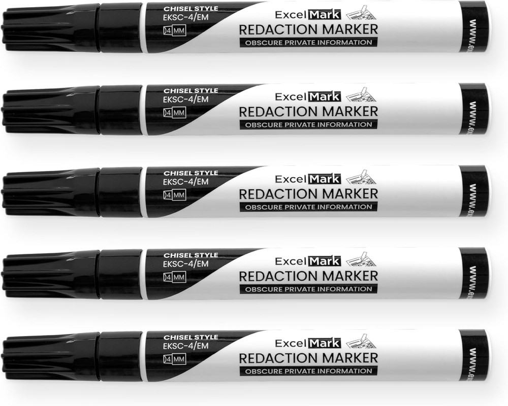 Excelmark Security Redaction Marker (6 Pack)