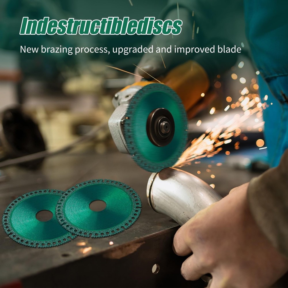 Indestructible 4" Cutting Disc Set for Smooth, Fast Angle Grinder Cuts - 3 Pack