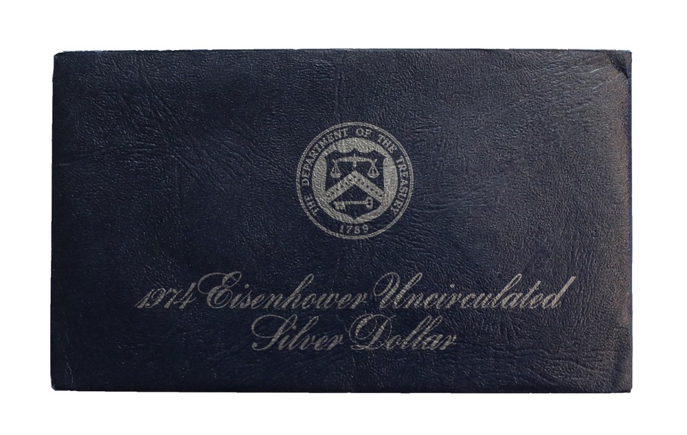 1972-1974 Eisenhower Silver Dollars in Blue Envelopes