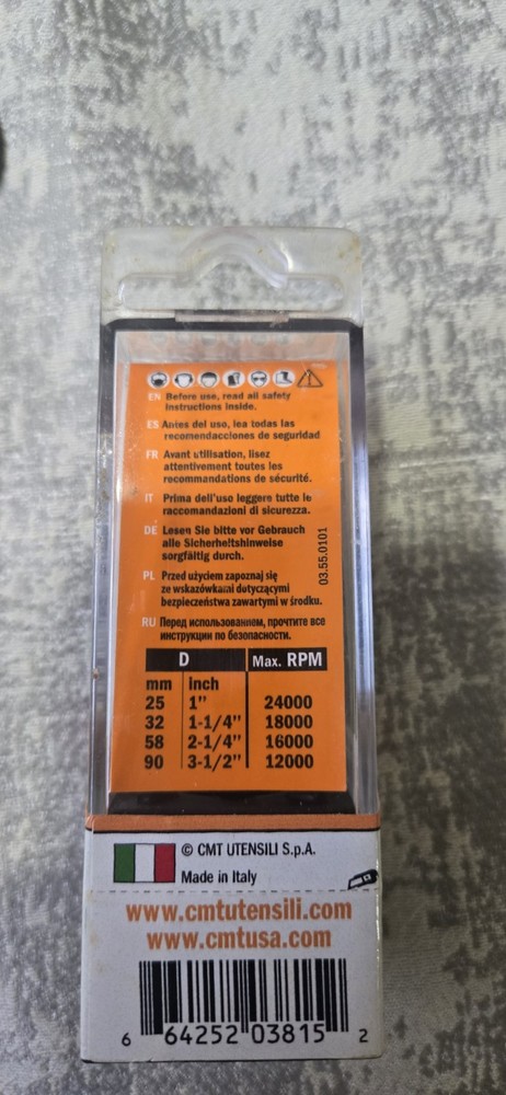 Router Bit CMT Orange Tools Laser Points Bit 858.002.11