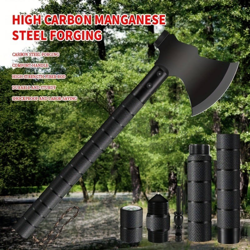 17" Tactical Camping Axe with Sheath - Multi-Functional Survival Tool Kit