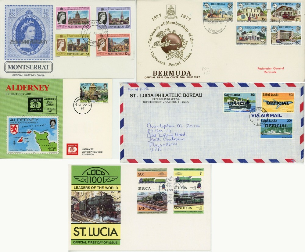 BRITISH Commonwealth Colonies Postage Stamp Cover Collection FDC First Day Issue