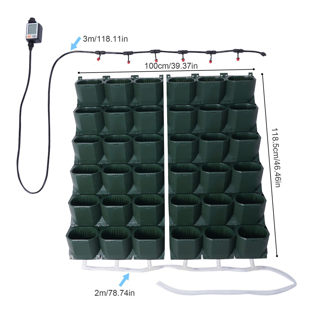 Garden Growing System Planters Self-Watering System Wall Mounted Vertical Garden