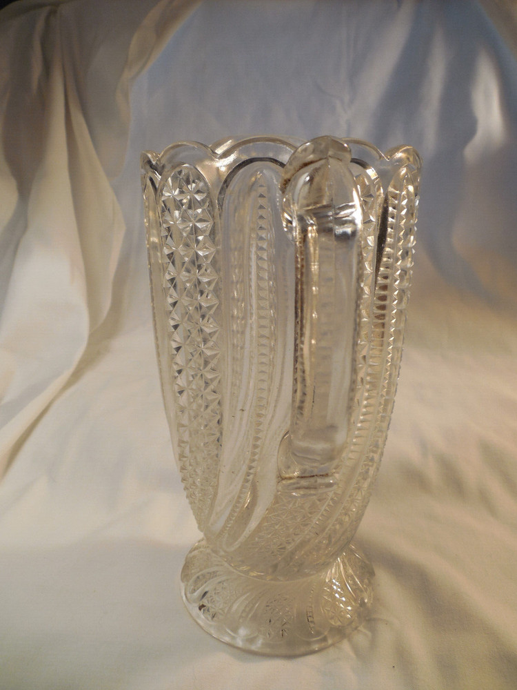 McKee EAPG doric feather pitcher 8 1/4"