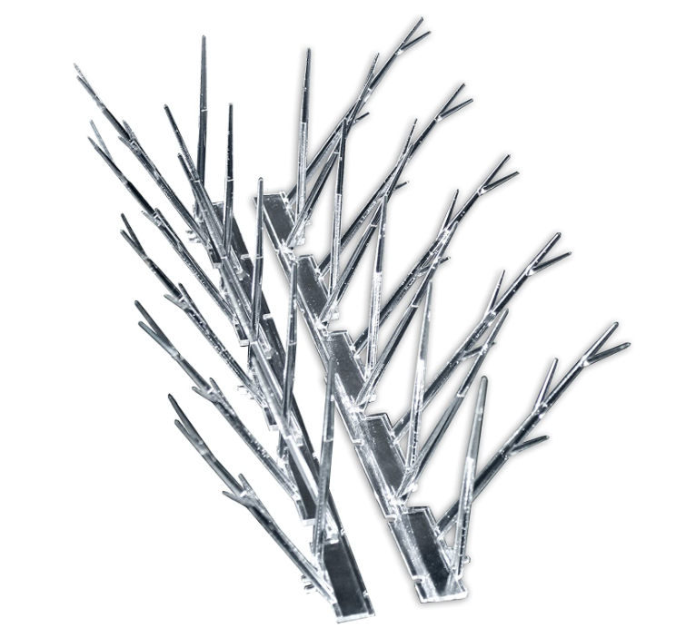 Bird-X Plastic Polycarbonate Bird Spikes Kit Adhesive Glue Covers 10ft Coverage
