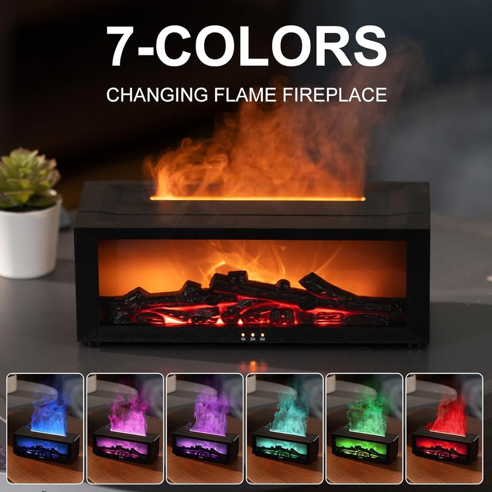 Fireplace Aroma Essential Oil Diffuser, Scent Aroma Diffuser with Remote Control