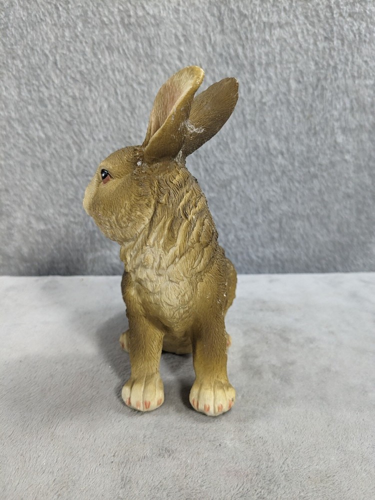 Resin Bunny Rabbit Stone Textured 6” Tall Spring Easter Decor