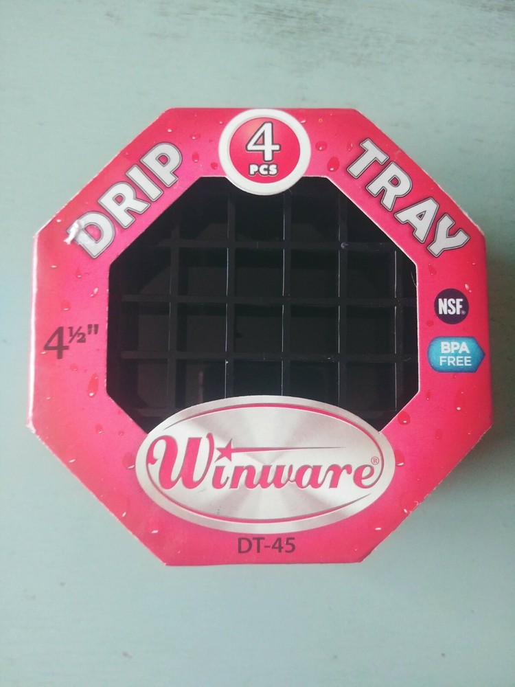 Winware 4.5"  4 Piece Drip Trays DT-45