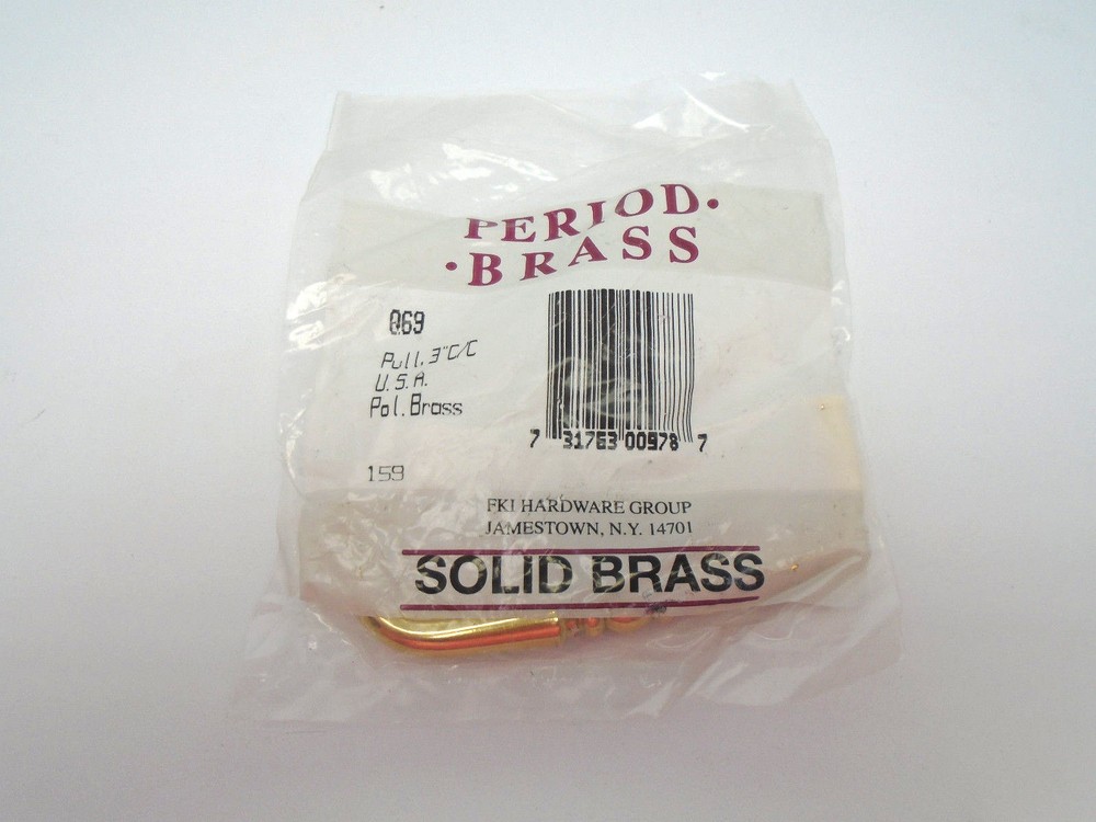 Period Brass 3" Pull Polished Brass Q69 668G