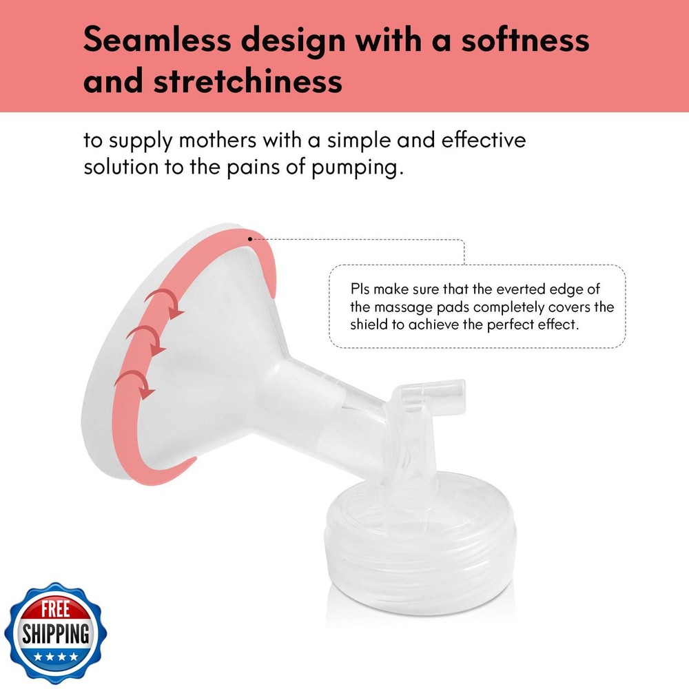 Durceler 15mm Flange Insert/Massage Pad Compatible with Spectra S1 S2 Breast