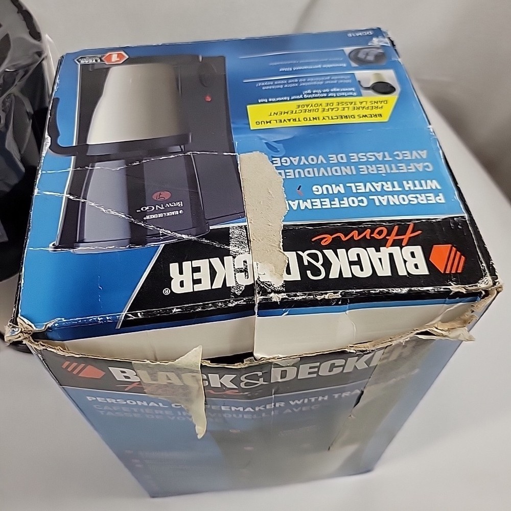 Black & Decker Brew & Go Personal Coffee Maker with Cup Model DCM18 Open Box