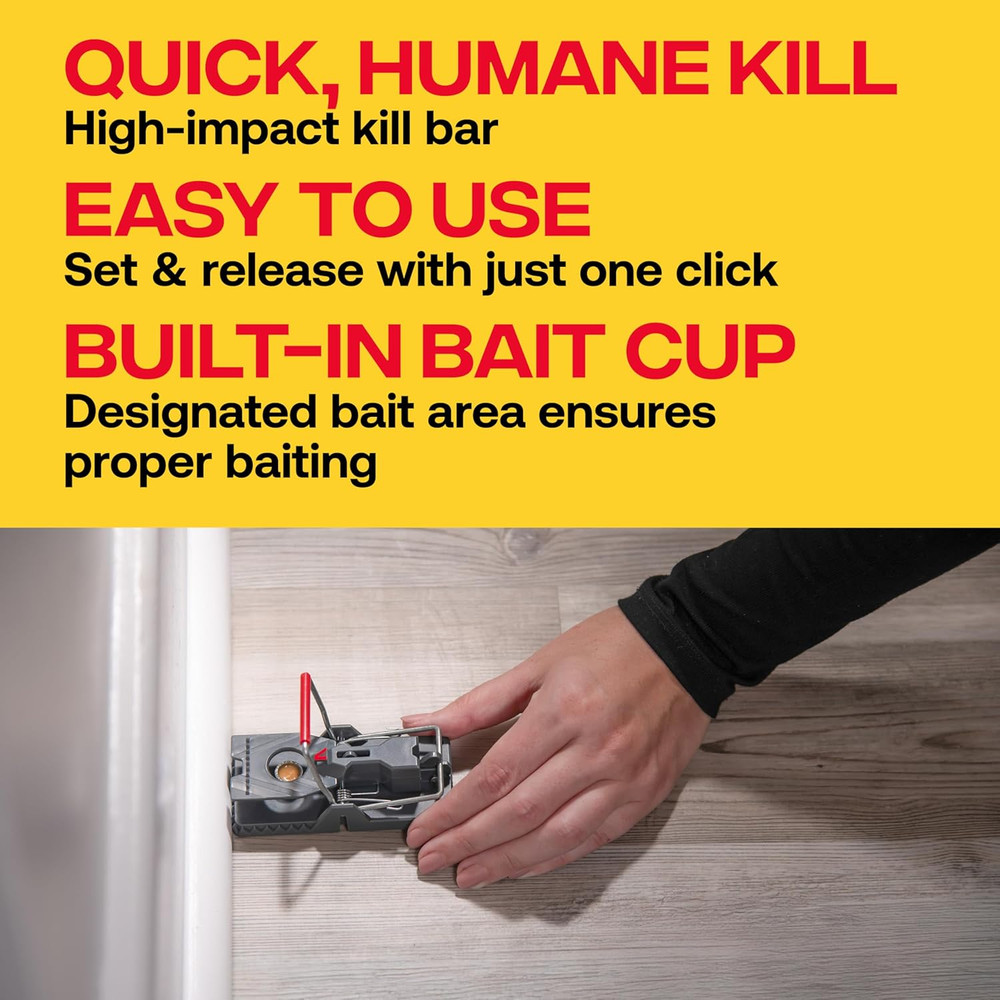Victor Power-Kill Humane Mouse Traps M393SSR - 6 Easy Set, Reusable, Power-Kill