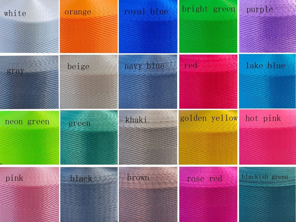 1 Inch Nylon Webbing Strap 15 Yards Nylon Strap Webbing for Backpack Strap Pe...