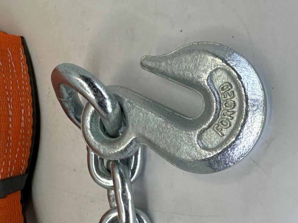 4"X30' Heavy Duty Winch Strap with Chain Hook 2 Pack