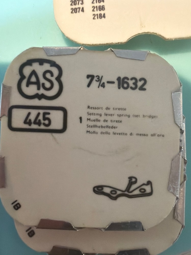 A. Schild Setting Lever Spring #445 NOS - Various Calibers