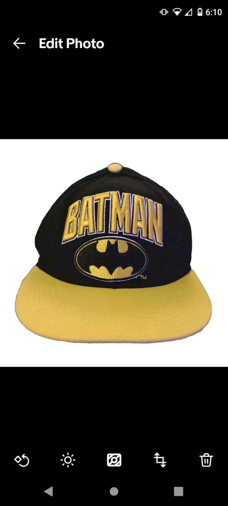 DC Comics Batman Snapback Hat Yellow Black