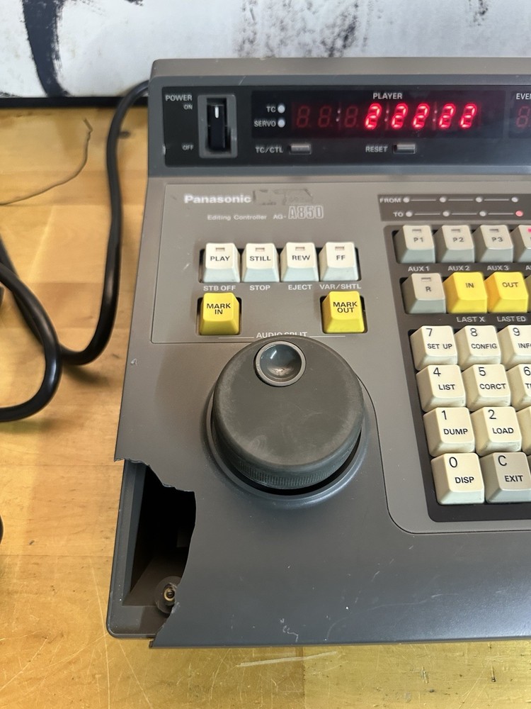 Panasonic AG-A850P Edit Controller Untested Sold As Is