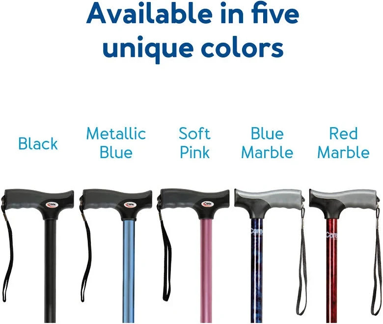 CANE SOFT GRIP DERBY HANDLE ADJUSTABLE, Color: Blue Marble