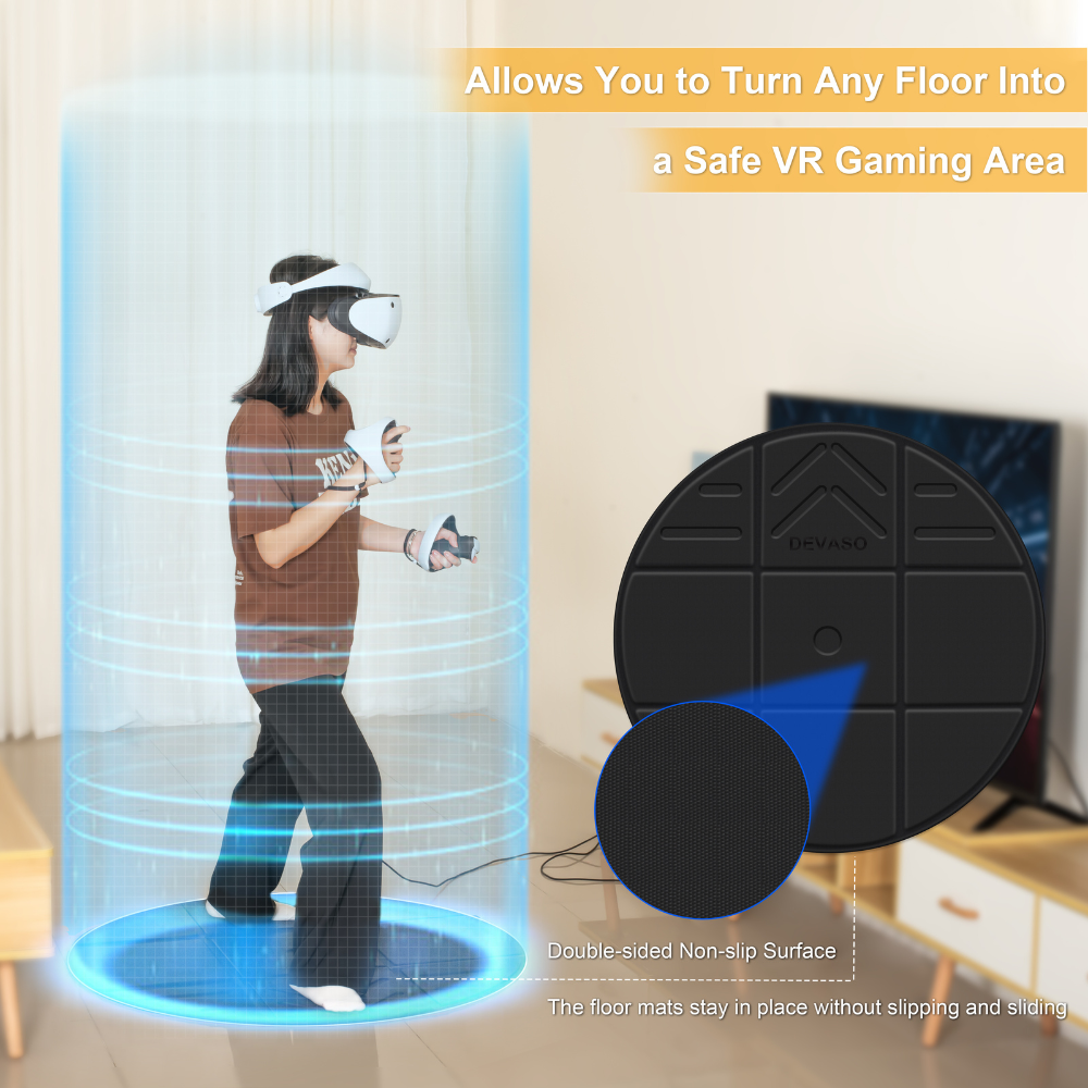 VR Mat- Foldable for Meta Quest 3/3S/2, HTC Vive PSVR2 Vision Pro Valve Index