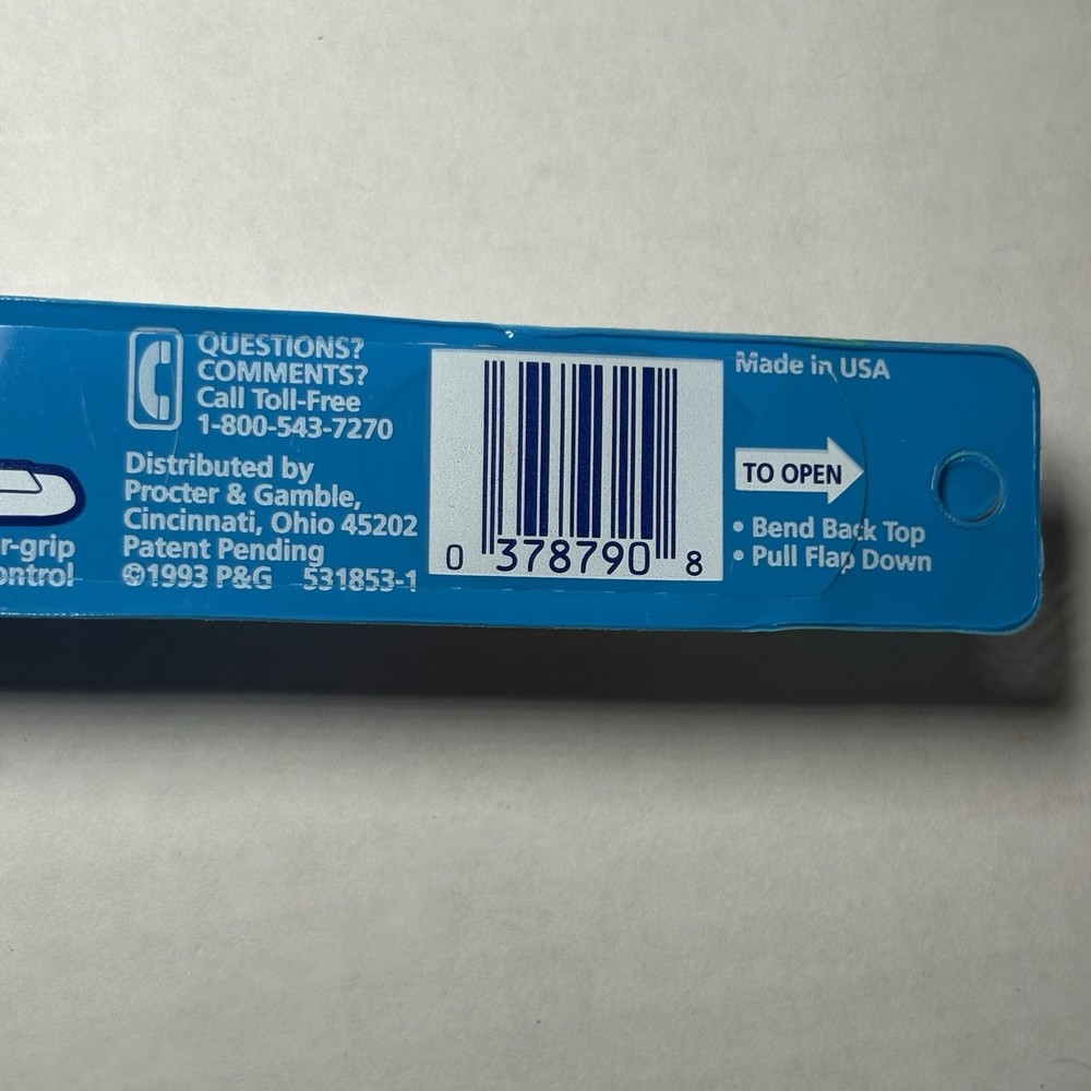 Vintage 1993 Sealed Crest Complete Compact Toothbrush Medium Deeper Ripples