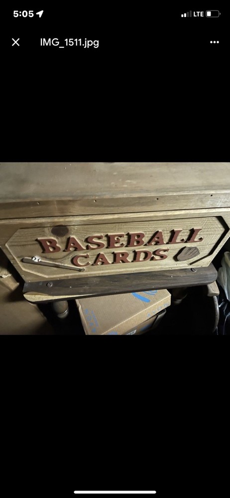 Vintage Baseball Card Chest