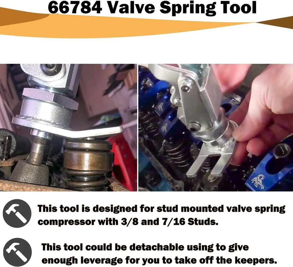66784 Stud Mount Valve Spring Compressor Tools For all 3/8" & 7/16" Rocker Studs