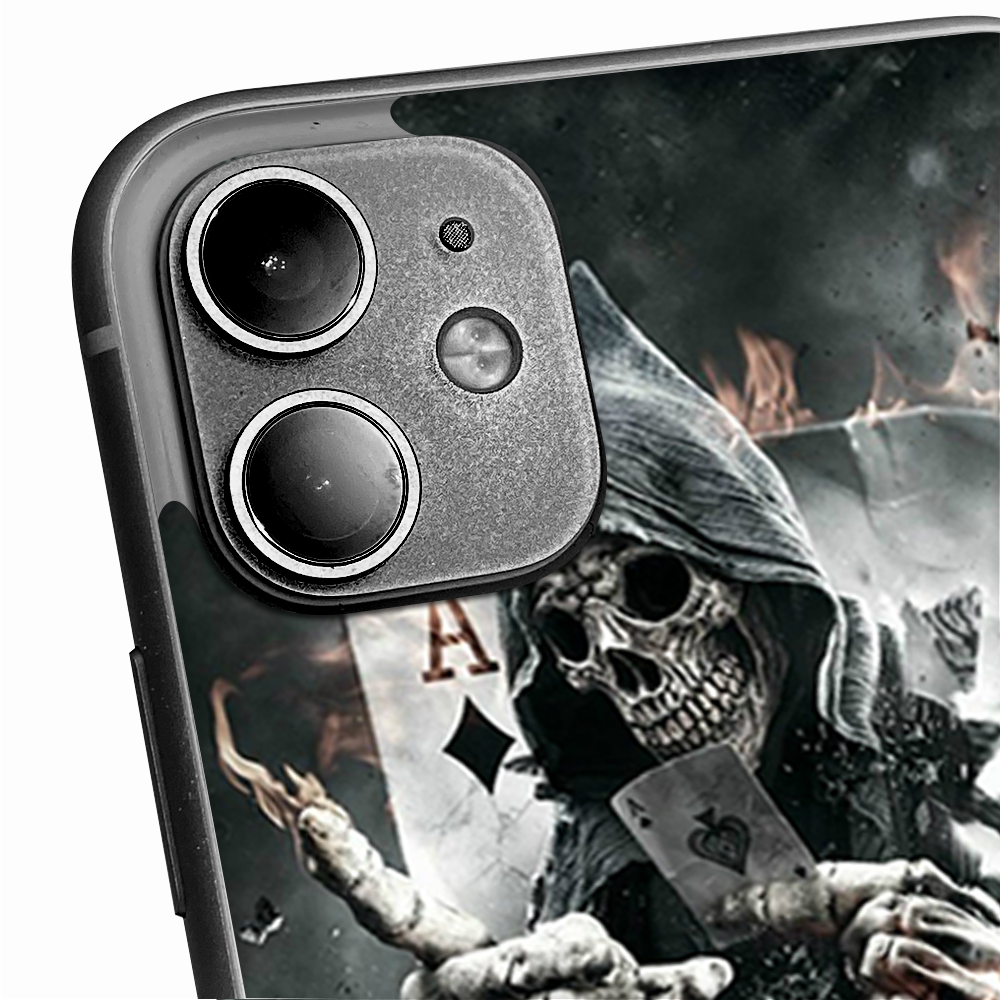Skins Decal Wrap for Apple iPhone 11 - Ace Diamonds Grim Reeper Skull