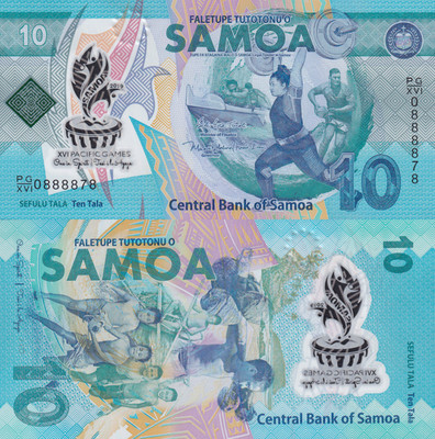 Samoa 10 Tala 2019 P 45 Polymer UNC Commemorative