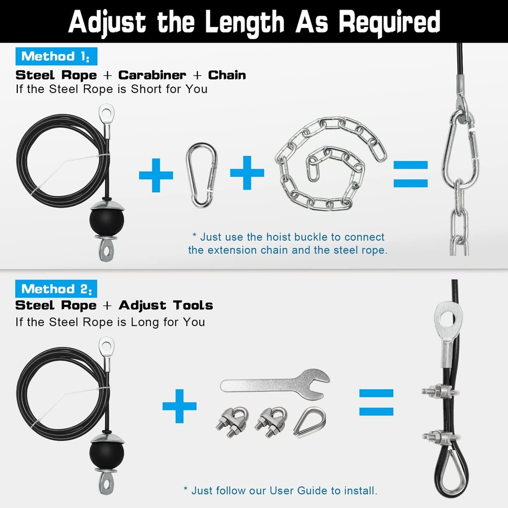 Cable Pulley System for Home Gym - LAT Pull Down, Biceps, Triceps Workouts