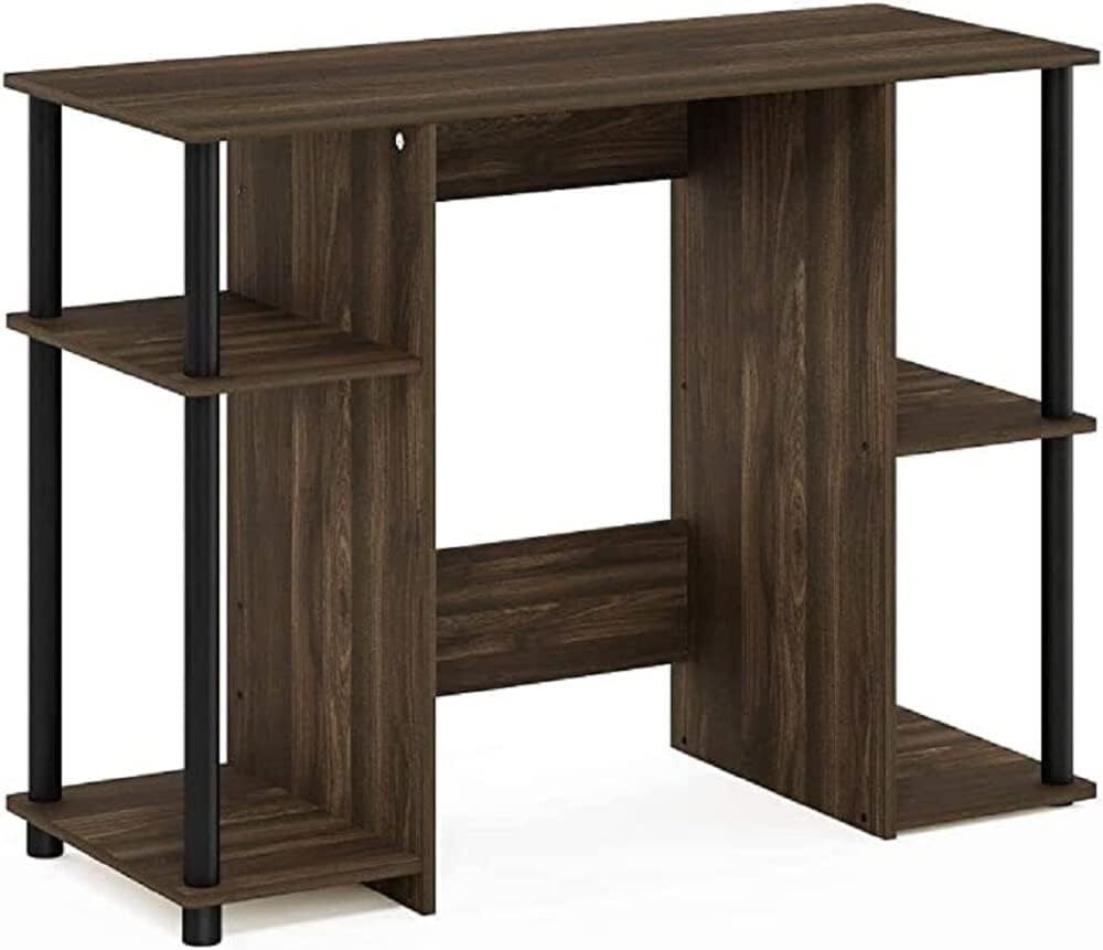 Compact Standing Computer Study Desk Open Storage Shelves Student Table Bedroom