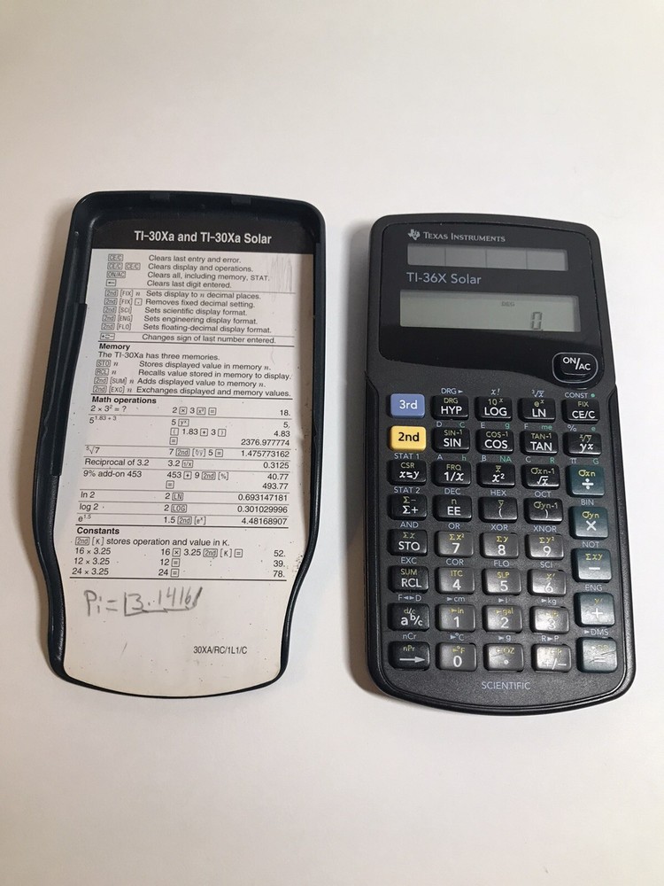 TI-36X Solar Powered Texas Instruments Calculator with Case￼ School Math