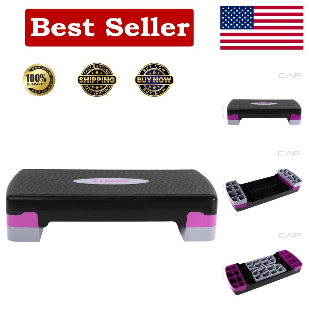 Compact Aerobic Step Platform - Adjustable 4" & 6" Height for Effective Workouts