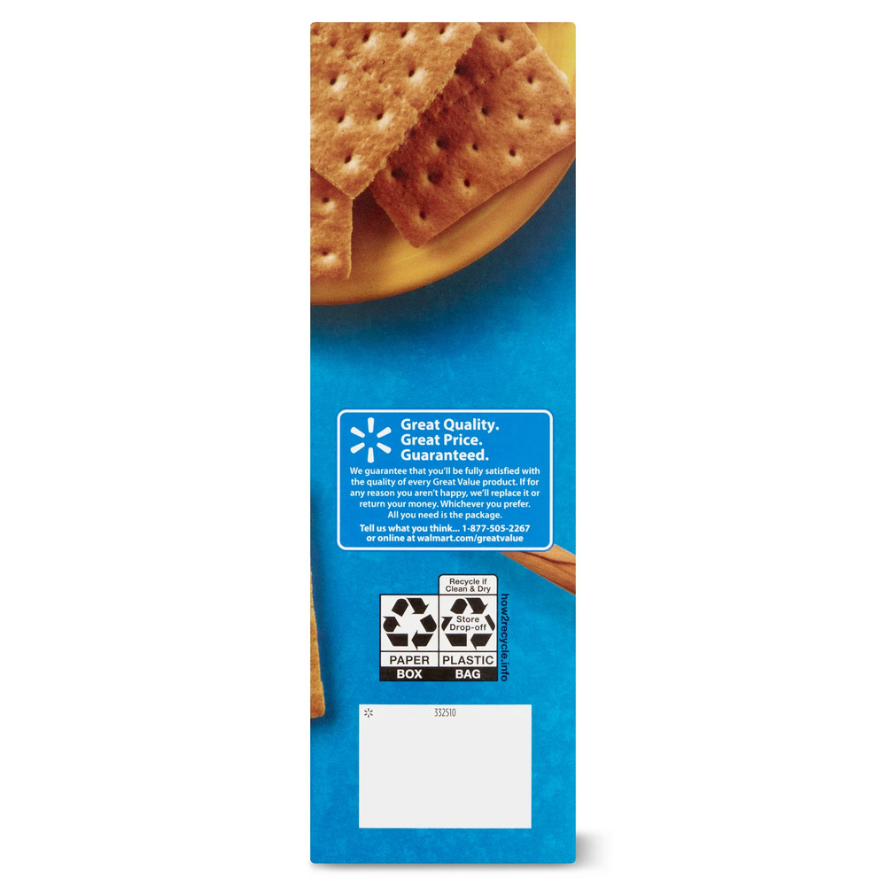 Great Value Honey Graham Crackers, 14.4 Oz, 8 Count