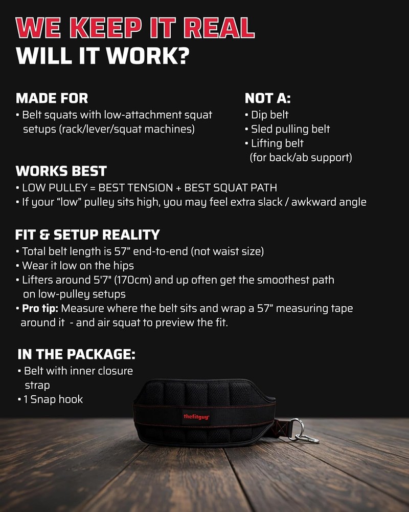 Ultimate Belt Belt Squats Rack Attachment & Squat Machine Structured Back
